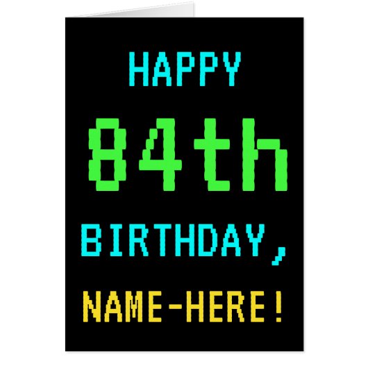 おもしろいヴィンテージ/レトロビデオゲーム84誕生日 (正面)
