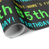 おもしろいヴィンテージ/レトロビデオゲーム85誕生日 ラッピングペーパー (ロールコーナー)