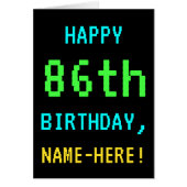 おもしろいヴィンテージ/レトロビデオゲーム86誕生日 (正面)