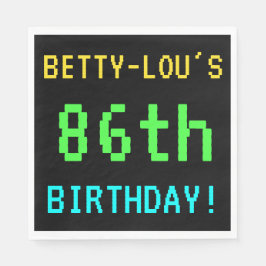 おもしろいヴィンテージ/レトロビデオゲーム86誕生日 スタンダードランチョンナプキン