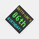 おもしろいヴィンテージ/レトロビデオゲーム86誕生日 スタンダードランチョンナプキン (角)
