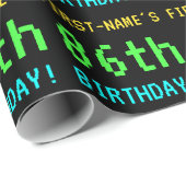 おもしろいヴィンテージ/レトロビデオゲーム86誕生日 ラッピングペーパー (ロールコーナー)