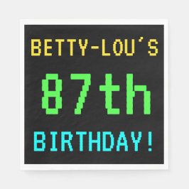 おもしろいヴィンテージ/レトロビデオゲーム87誕生日 スタンダードランチョンナプキン