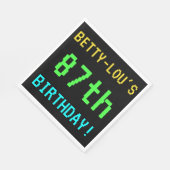 おもしろいヴィンテージ/レトロビデオゲーム87誕生日 スタンダードランチョンナプキン (角)