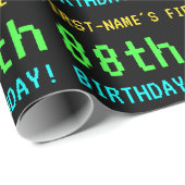 おもしろいヴィンテージ/レトロビデオゲーム88誕生日 ラッピングペーパー (ロールコーナー)