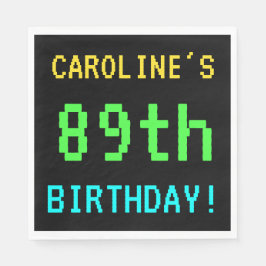 おもしろいヴィンテージ/レトロビデオゲーム89誕生日 スタンダードランチョンナプキン