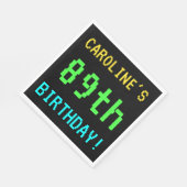 おもしろいヴィンテージ/レトロビデオゲーム89誕生日 スタンダードランチョンナプキン (角)