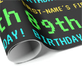 おもしろいヴィンテージ/レトロビデオゲーム89誕生日 ラッピングペーパー (ロールコーナー)