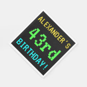 おもしろいヴィンテージ/レトロビデオゲームLook 43誕生日 スタンダードランチョンナプキン (角)