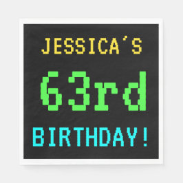 おもしろいヴィンテージ/レトロビデオゲームLook 63rd誕生日 スタンダードランチョンナプキン