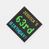 おもしろいヴィンテージ/レトロビデオゲームLook 63rd誕生日 スタンダードランチョンナプキン (角)