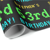 おもしろいヴィンテージ/レトロビデオゲームLook 63rd誕生日 ラッピングペーパー (ロールコーナー)