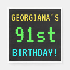 おもしろいヴィンテージ/レトロビデオゲームLook 91st誕生日 スタンダードランチョンナプキン