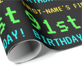 おもしろいヴィンテージ/レトロビデオゲームLook 91st誕生日 ラッピングペーパー (ロールコーナー)