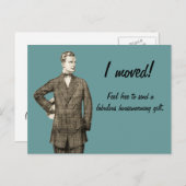 おもしろいヴィンテージ 案内ポストカード (正面/裏面)