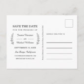 おもしろいヴィンテージAirmailタイポグラフィ写真の保存日付 インビテーションポストカード (裏面)