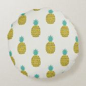 おもしろいヴィンテージPineappleシームレスイラストレーション。 ラウンドクッション (裏面)