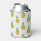 おもしろいヴィンテージPineappleシームレスイラストレーション。 缶クーラー (缶正面)