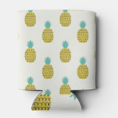 おもしろいヴィンテージPineappleシームレスイラストレーション。 缶クーラー (裏面)
