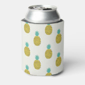 おもしろいヴィンテージPineappleシームレスイラストレーション。 缶クーラー (缶裏面)