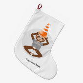 おもしろい一角獣 ラージクリスマスストッキング (正面 (吊り時))