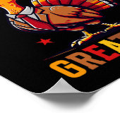 おもしろい七面鳥が感謝祭を再び素晴らし開く ポスター (角)