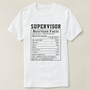 おもしろい上司の栄養成分リーダーシップギフト Tシャツ