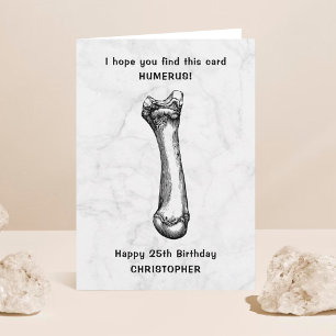 おもしろい上腕骨任意の年齢誕生日 カード