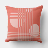 おもしろい不ストライプ整な円ピンク クッション (正面)