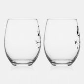 -おもしろい不倫が過激だからワイン！ ステムなしワイングラス (右)