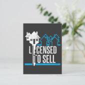 おもしろい不動産仲介業者の売却の許実在可 ポストカード (スタンド正面)