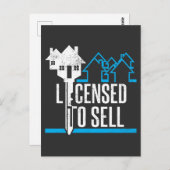 おもしろい不動産仲介業者の売却の許実在可 ポストカード (正面/裏面)