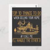 おもしろい不動産仲介業者ハウス売実在主地代理 ポストカード (正面/裏面)