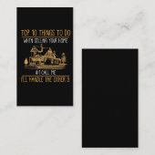 おもしろい不動産仲介業者ハウス売実在主地代理 名刺 (正面/裏面)