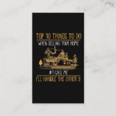 おもしろい不動産仲介業者ハウス売実在主地代理 名刺 (正面)