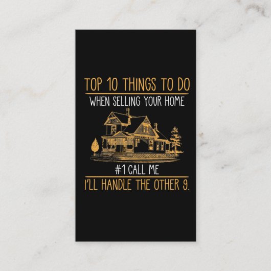 おもしろい不動産仲介業者ハウス売実在主地代理 名刺 (正面)