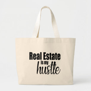 おもしろい不動産仲介業者実在エージェントBroker Hustle ラージトートバッグ