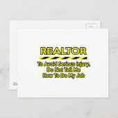 おもしろい不動産仲介業者..私に言わない ポストカード (正面/裏面)