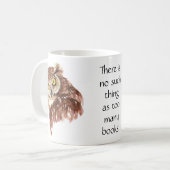 おもしろい不平不満フクロウそんなことは多すぎる本 マグカップ (正面左)