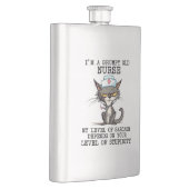 おもしろい不機嫌な古いナース フラスク (右)