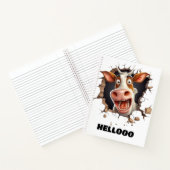 おもしろい不機嫌牛の農場おもしろい ノートブック (内部)