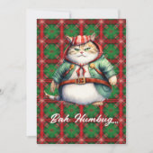 おもしろい不機嫌猫のカスタマイズ シーズンカード (正面)