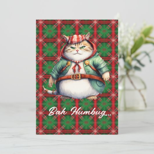 おもしろい不機嫌猫のカスタマイズ シーズンカード (スタンド正面)