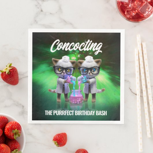 おもしろい不機嫌猫サイエンティスト誕生日 (インサイチュ)