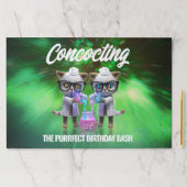 おもしろい不機嫌猫サイエンティスト誕生日 ペーパーパッド (インサイチュ)