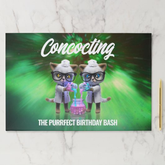 おもしろい不機嫌猫サイエンティスト誕生日 ペーパーパッド (インサイチュ)