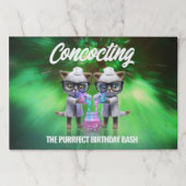 おもしろい不機嫌猫サイエンティスト誕生日 ペーパーパッド (正面)