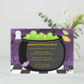 おもしろい不気味なハロウィーンの衣装パーティの招待状 招待状 (スタンド正面)