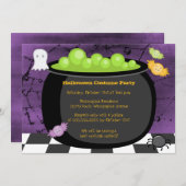 おもしろい不気味なハロウィーンの衣装パーティの招待状 招待状 (正面/裏面)