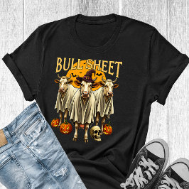 おもしろい不気味の服装:ブルシートハロウィーンTシャツ Tシャツ